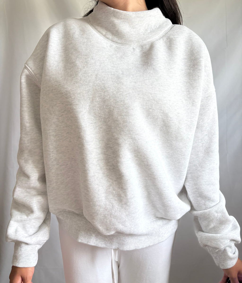 Lane Heather Mock Neck