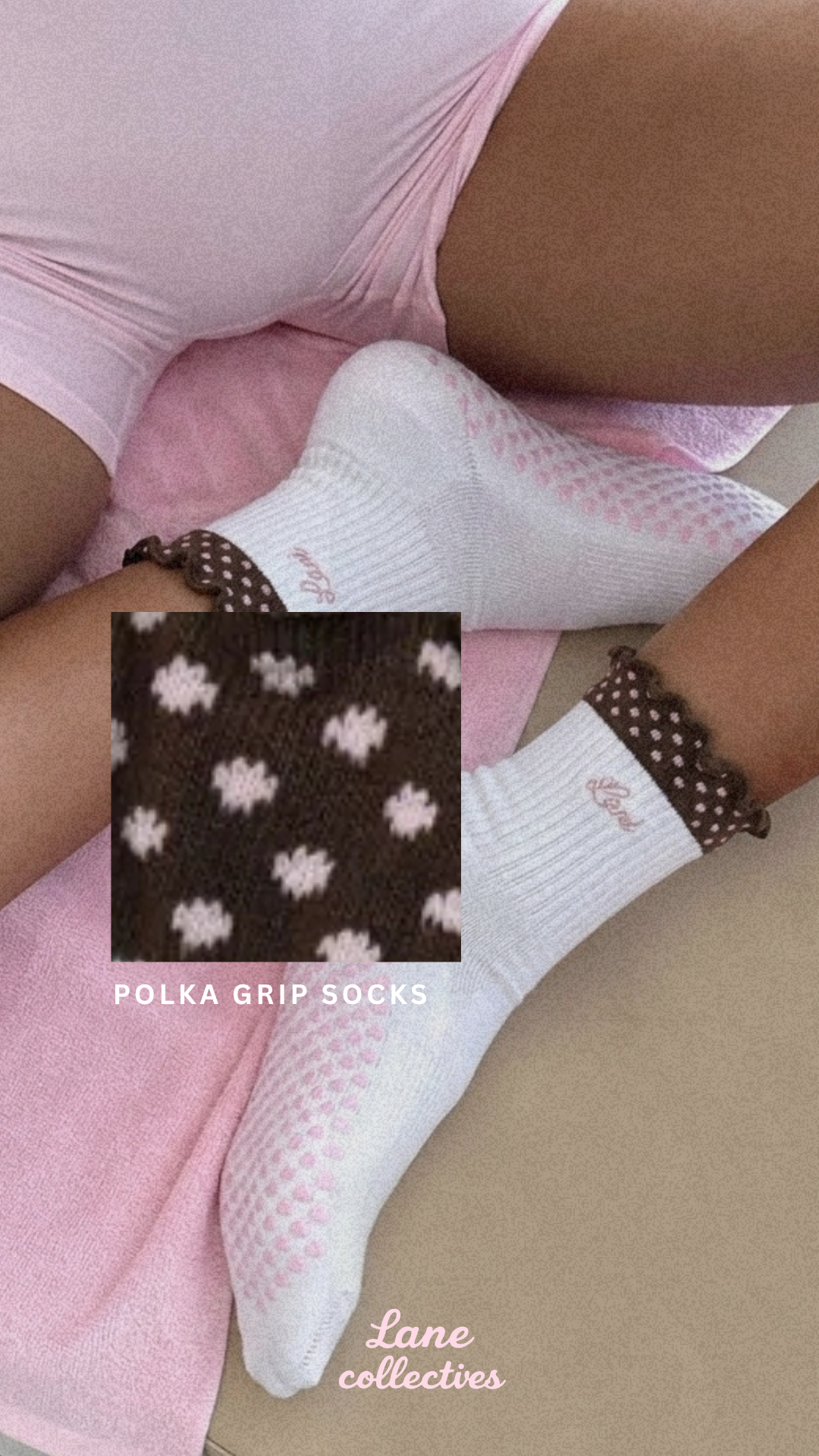 Polka Grip Socks
