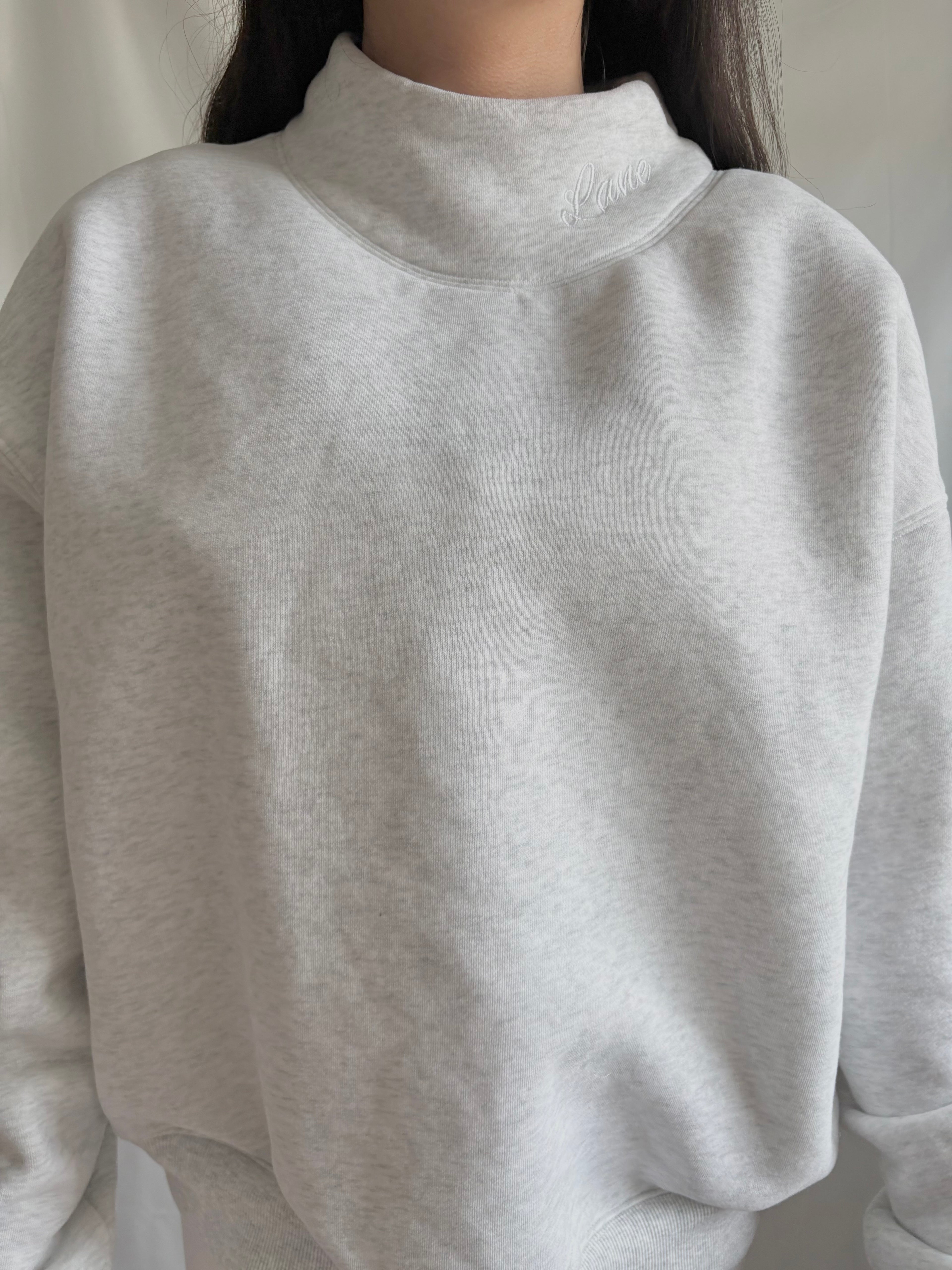 Lane Heather Mock Neck
