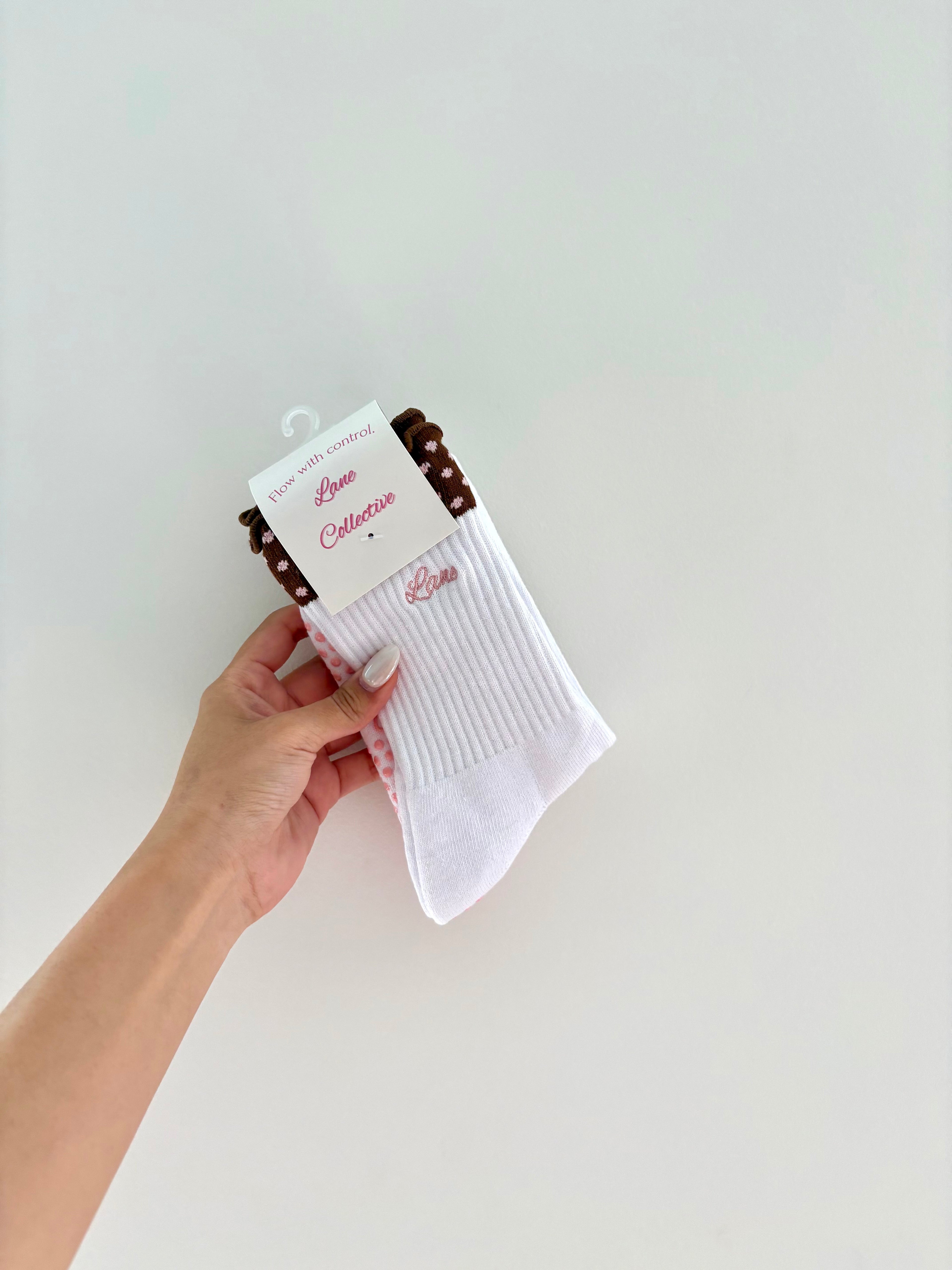 Polka Grip Socks