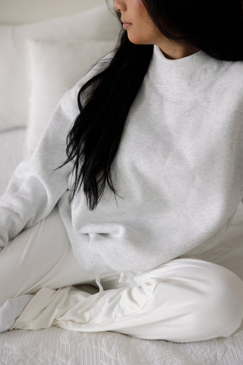 Lane Heather Mock Neck