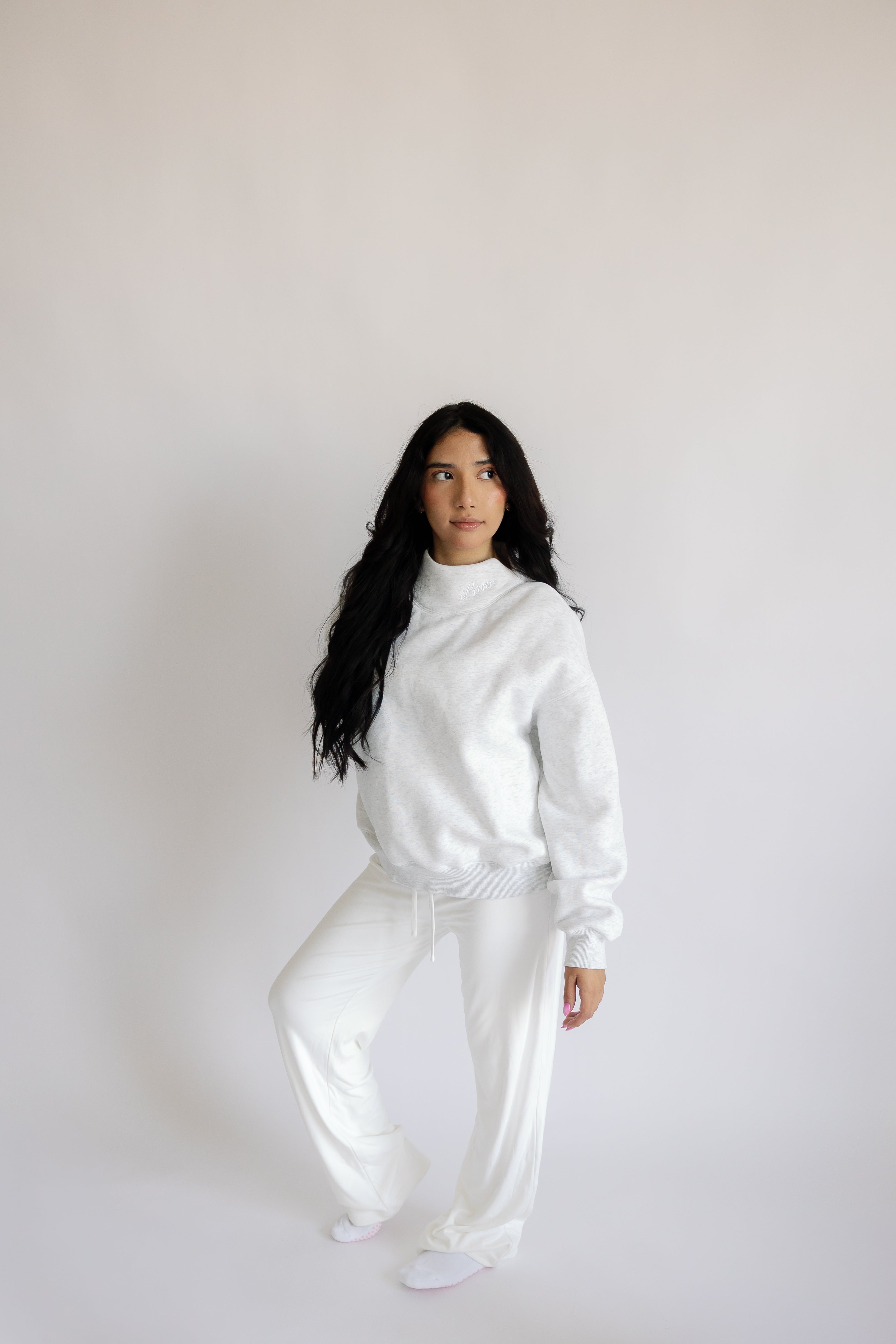 Lane Heather Mock Neck