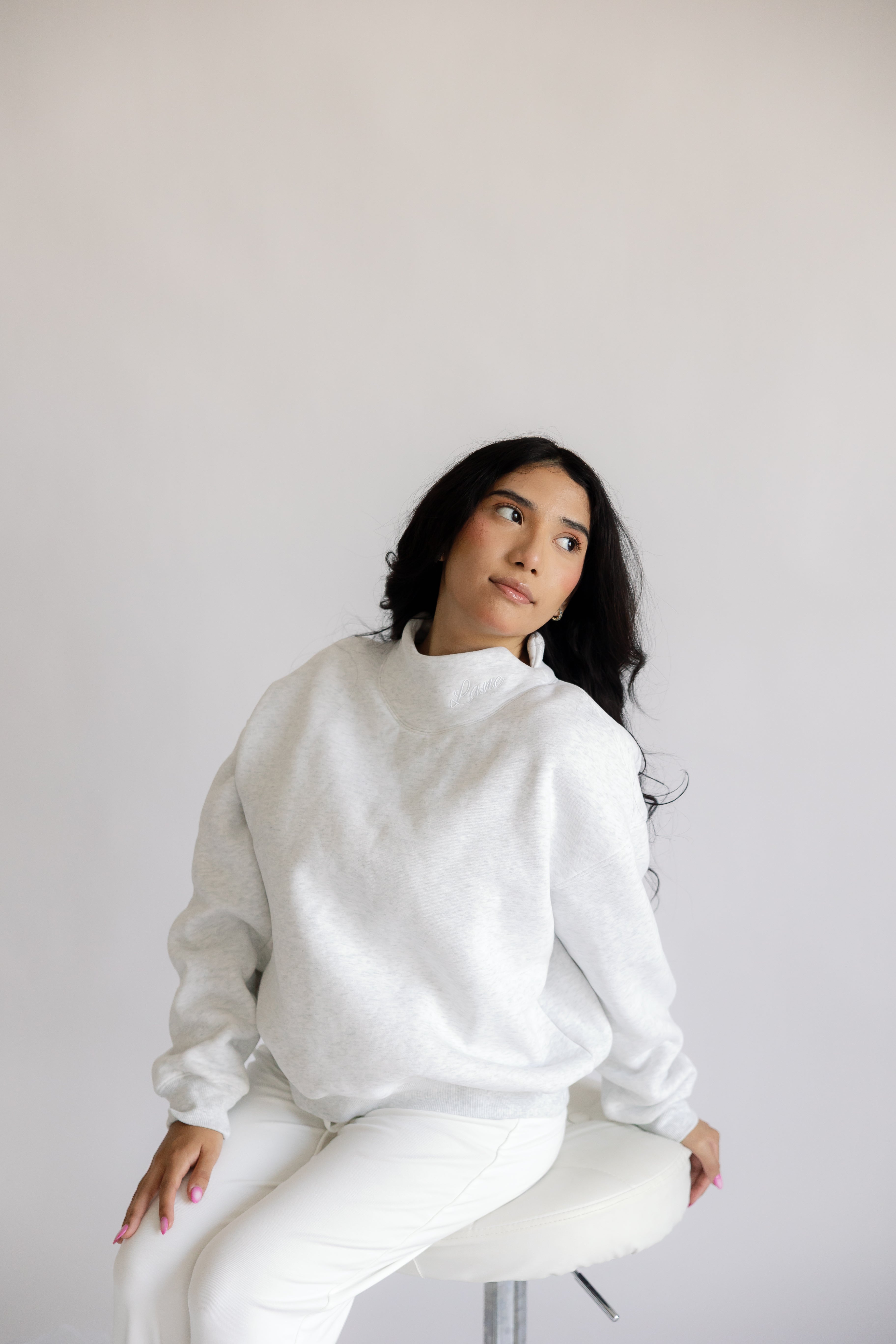 Lane Heather Mock Neck