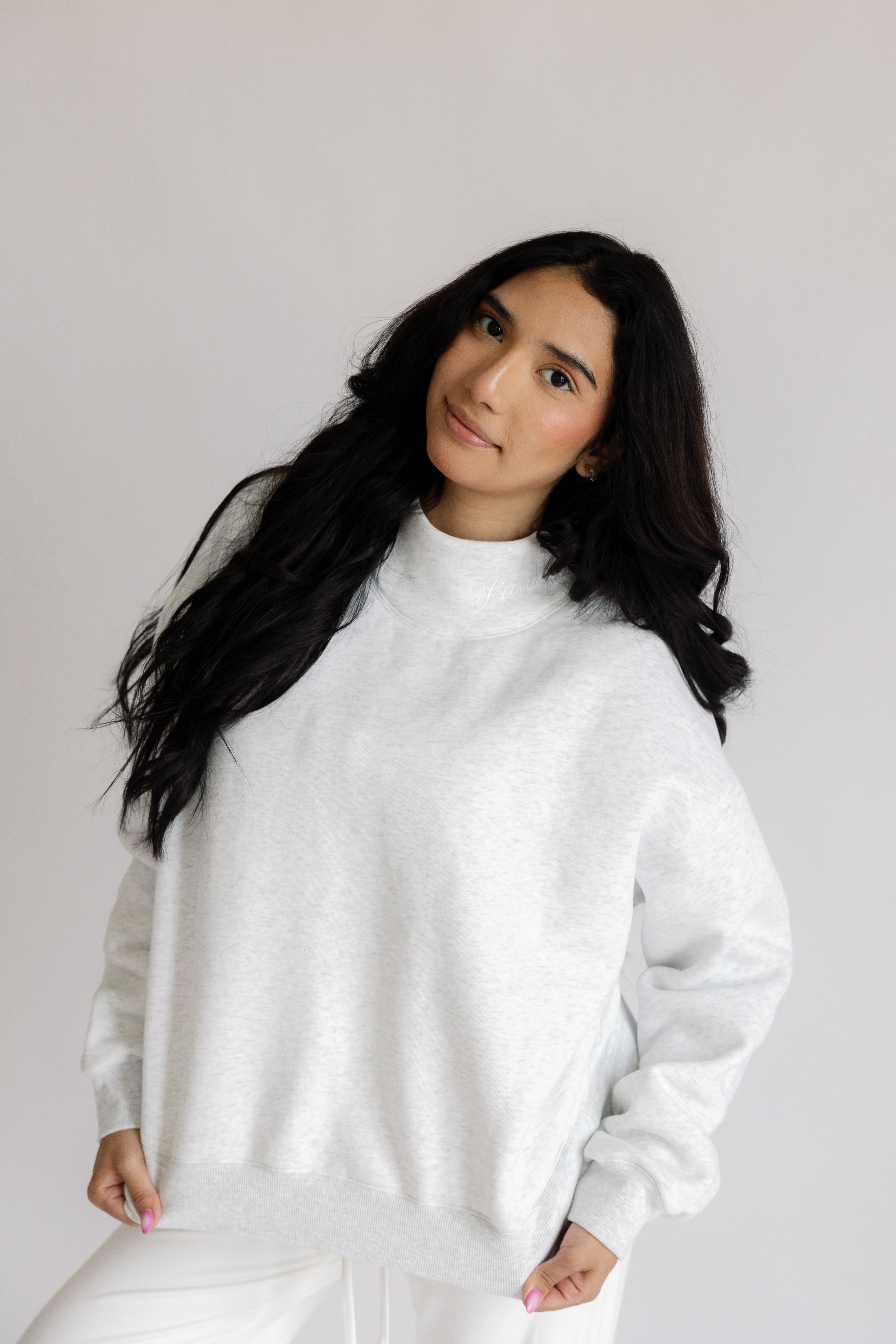 Lane Heather Mock Neck